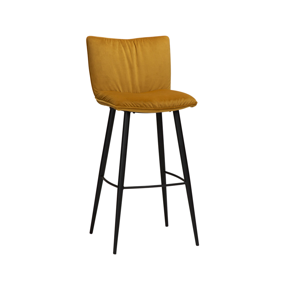 Danform_JOIN_Bar_Stool_korkea_baarituoli_kokoverhoiltu_sametti_bronze_velvet_metallijalat_01 - Edella