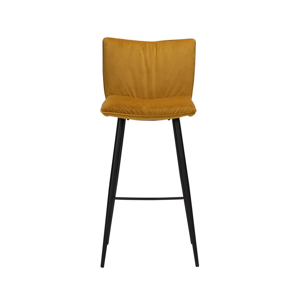 Danform_JOIN_Bar_Stool_korkea_baarituoli_kokoverhoiltu_sametti_bronze_velvet_metallijalat_02 - Edella