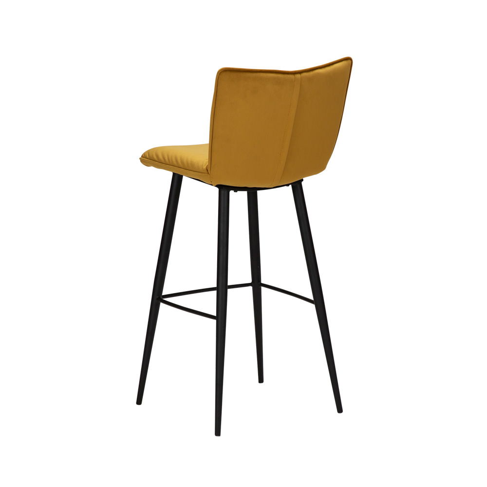 Danform_JOIN_Bar_Stool_korkea_baarituoli_kokoverhoiltu_sametti_bronze_velvet_metallijalat_05 - Edella