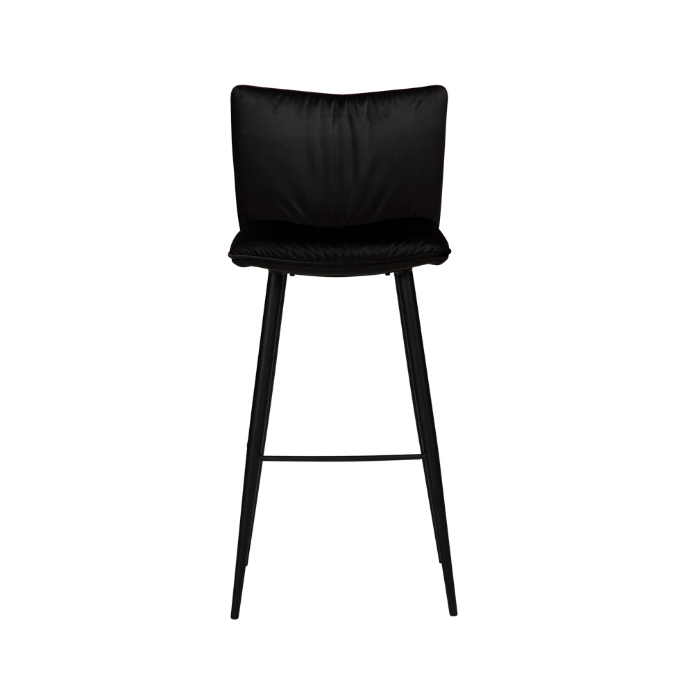 Danform_JOIN_Bar_Stool_korkea_baarituoli_kokoverhoiltu_sametti_meteorite_black_velvet_metallijalat_02 - Edella
