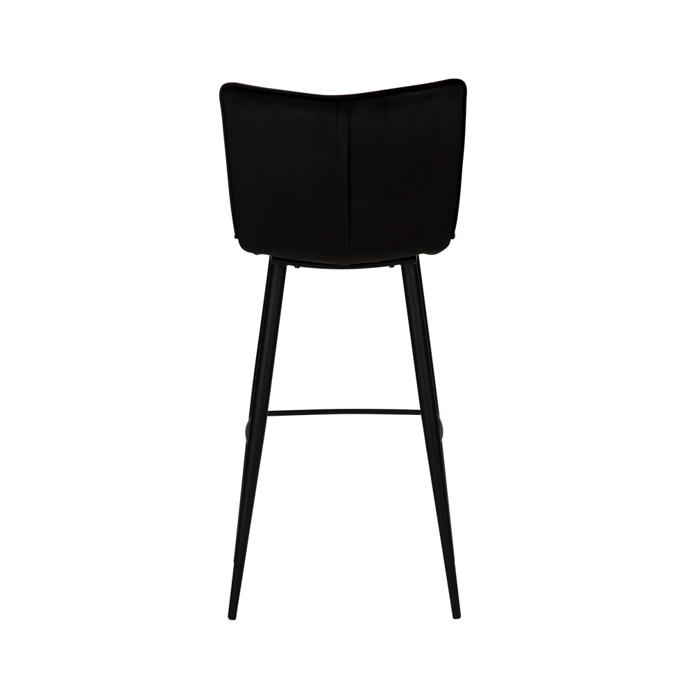 Danform_JOIN_Bar_Stool_korkea_baarituoli_kokoverhoiltu_sametti_meteorite_black_velvet_metallijalat_04 - Edella