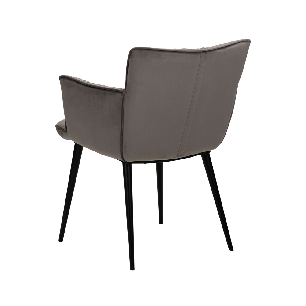 Danform_JOIN_armchair_ravintolatuoli_kahvilatuoli_kokoverhoiltu_alu_velvet_käsinojallinen_metallijalat_05 - Edella