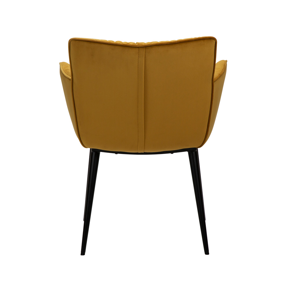 Danform_JOIN_armchair_ravintolatuoli_kahvilatuoli_kokoverhoiltu_bronze_velvet_käsinojallinen_metallijalat_04 - Edella