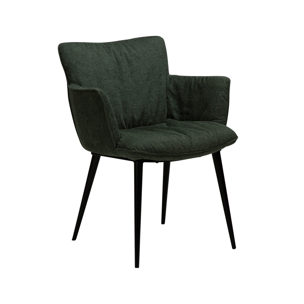 Danform_JOIN_armchair_ravintolatuoli_kahvilatuoli_kokoverhoiltu_kangas_sage_green_käsinojallinen_metallijalat_01 - Edella