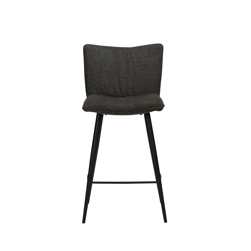 Danform_JOIN_counter_stool_matala_baarituoli_kokoverhoiltu_kangas_crow_black_fabric_metallijalat_02 - Edella
