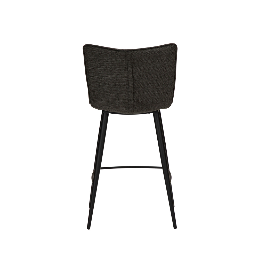 Danform_JOIN_counter_stool_matala_baarituoli_kokoverhoiltu_kangas_crow_black_fabric_metallijalat_04 - Edella