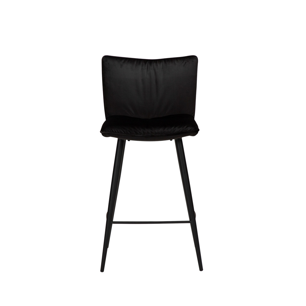 Danform_JOIN_counter_stool_matala_baarituoli_kokoverhoiltu_sametti_meteorite_black_velvet_metallijalat_02 - Edella