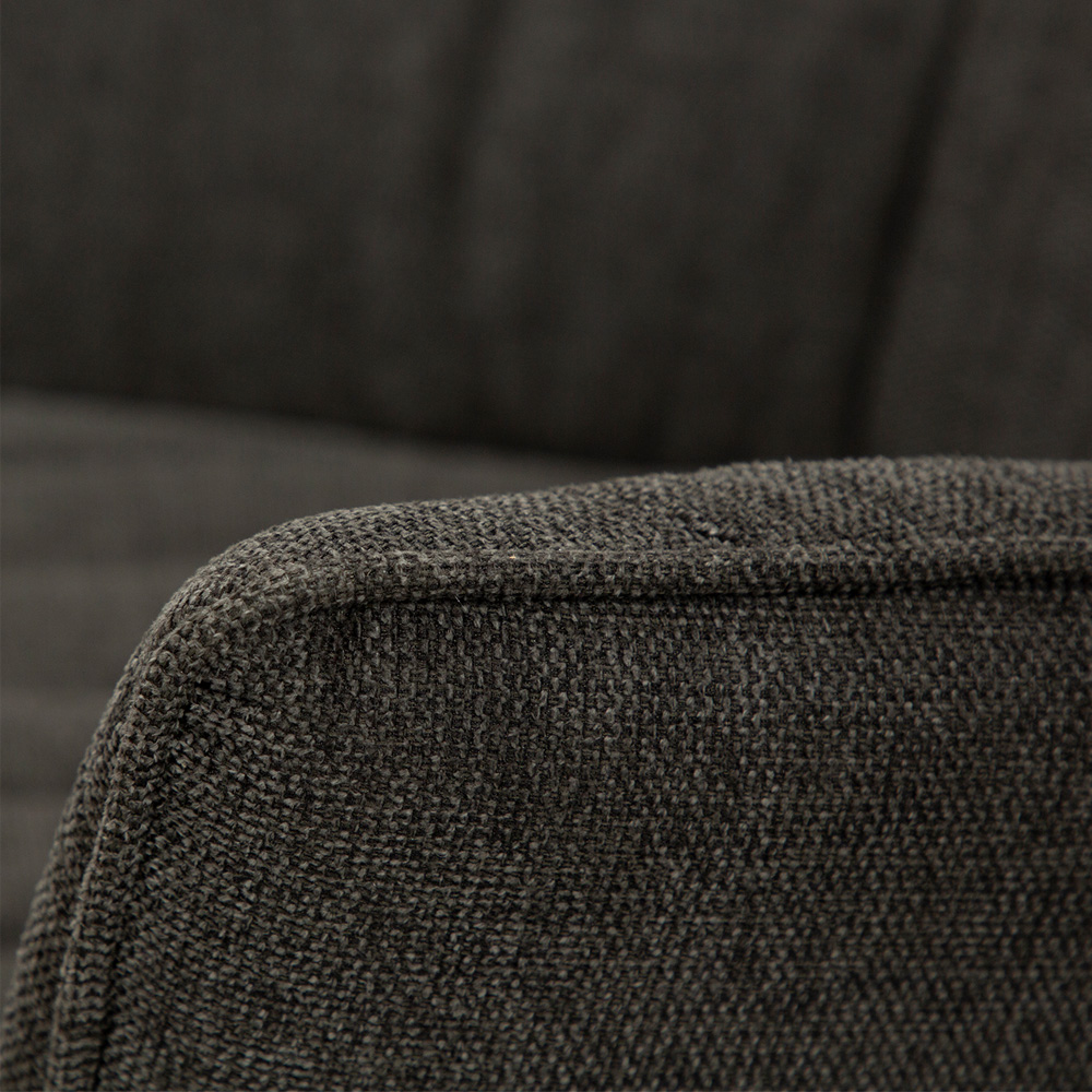 Danform_JOIN_lounge_chair_nojatuoli_ravintolatuoli_kahvilatuoli_kokoverhoiltu_crow_black_fabric_metallijalat_07 - Edella
