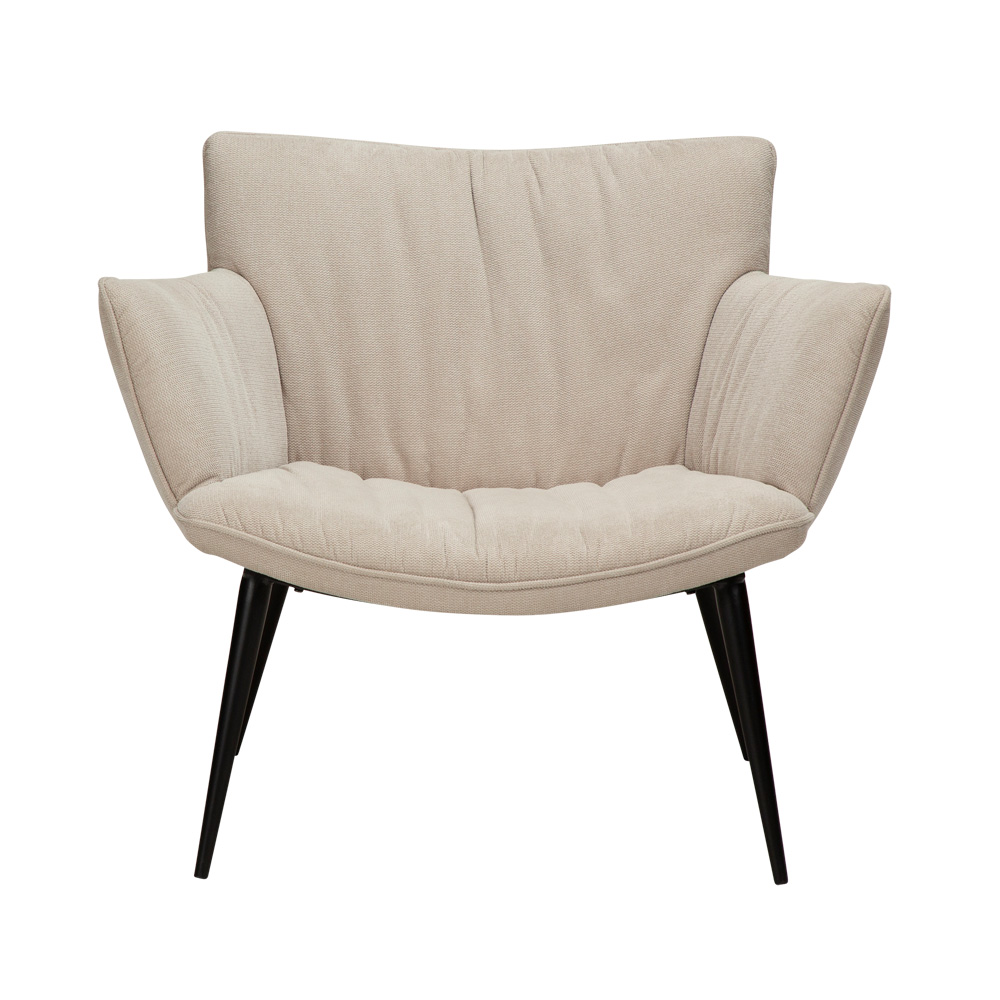 Danform_JOIN_lounge_chair_nojatuoli_ravintolatuoli_kahvilatuoli_kokoverhoiltu_desert_sand_fabric_metallijalat_02 - Edella