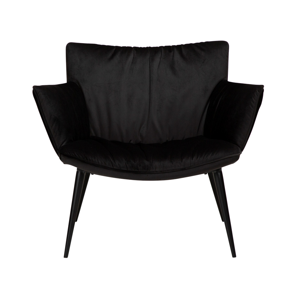 Danform_JOIN_lounge_chair_nojatuoli_ravintolatuoli_kahvilatuoli_kokoverhoiltu_meteorite_black_velvet_metallijalat_02 - Edella