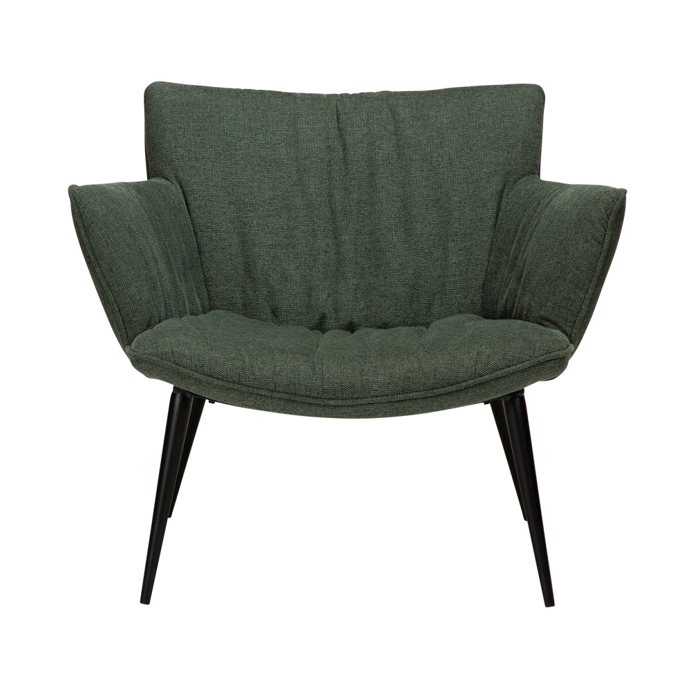 Danform_JOIN_lounge_chair_nojatuoli_ravintolatuoli_kahvilatuoli_kokoverhoiltu_sage_green_fabric_metallijalat_02 - Edella