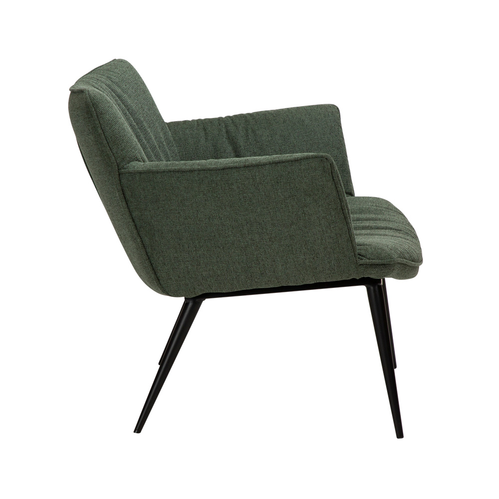 Danform_JOIN_lounge_chair_nojatuoli_ravintolatuoli_kahvilatuoli_kokoverhoiltu_sage_green_fabric_metallijalat_03 - Edella