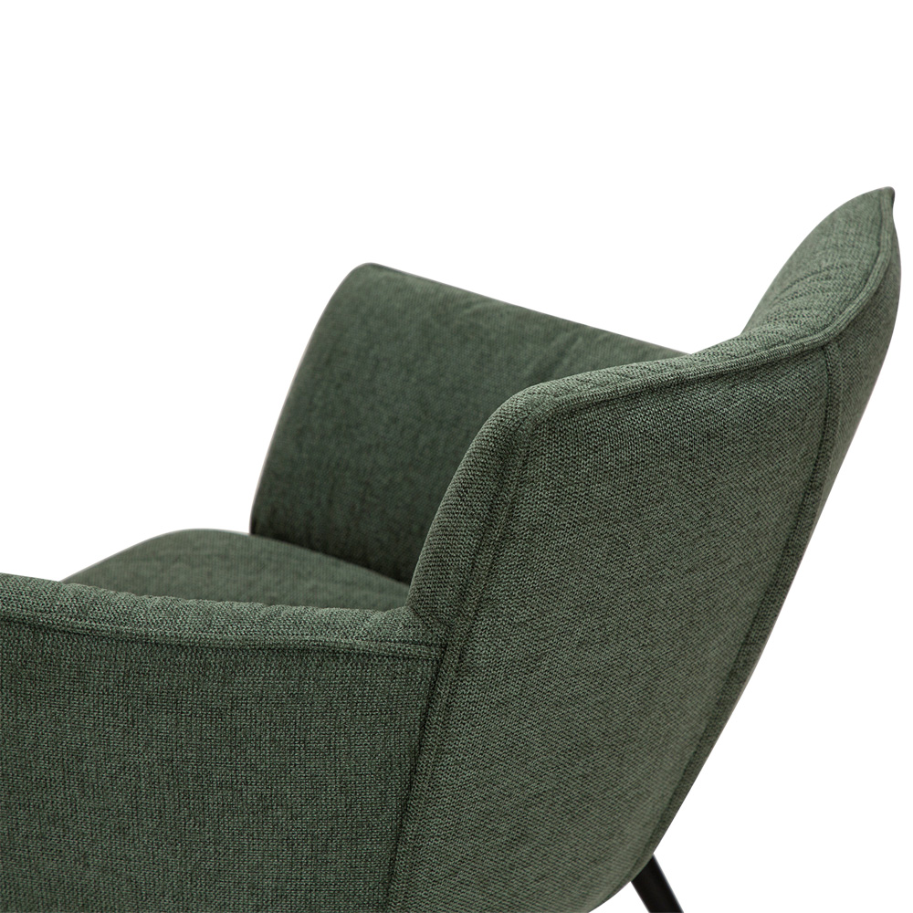 Danform_JOIN_lounge_chair_nojatuoli_ravintolatuoli_kahvilatuoli_kokoverhoiltu_sage_green_fabric_metallijalat_06 - Edella
