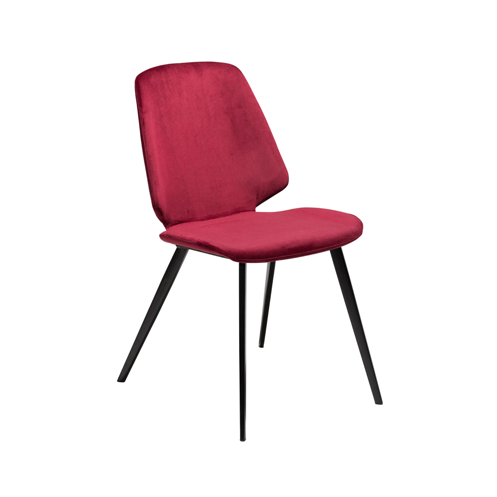 Danform_SWING_CHAIR_RAVINTOLATUOLI_KAHVILATUOLI_NEUVOTTELUTUOLI_deep_ruby_velvet_w_black_metal_legs_01 - Edella