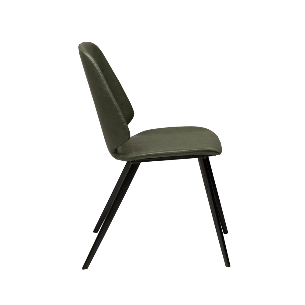 Danform_SWING_CHAIR_RAVINTOLATUOLI_KAHVILATUOLI_NEUVOTTELUTUOLI_vintage_green_art_leather_w_black_metal_legs_05 - Edella