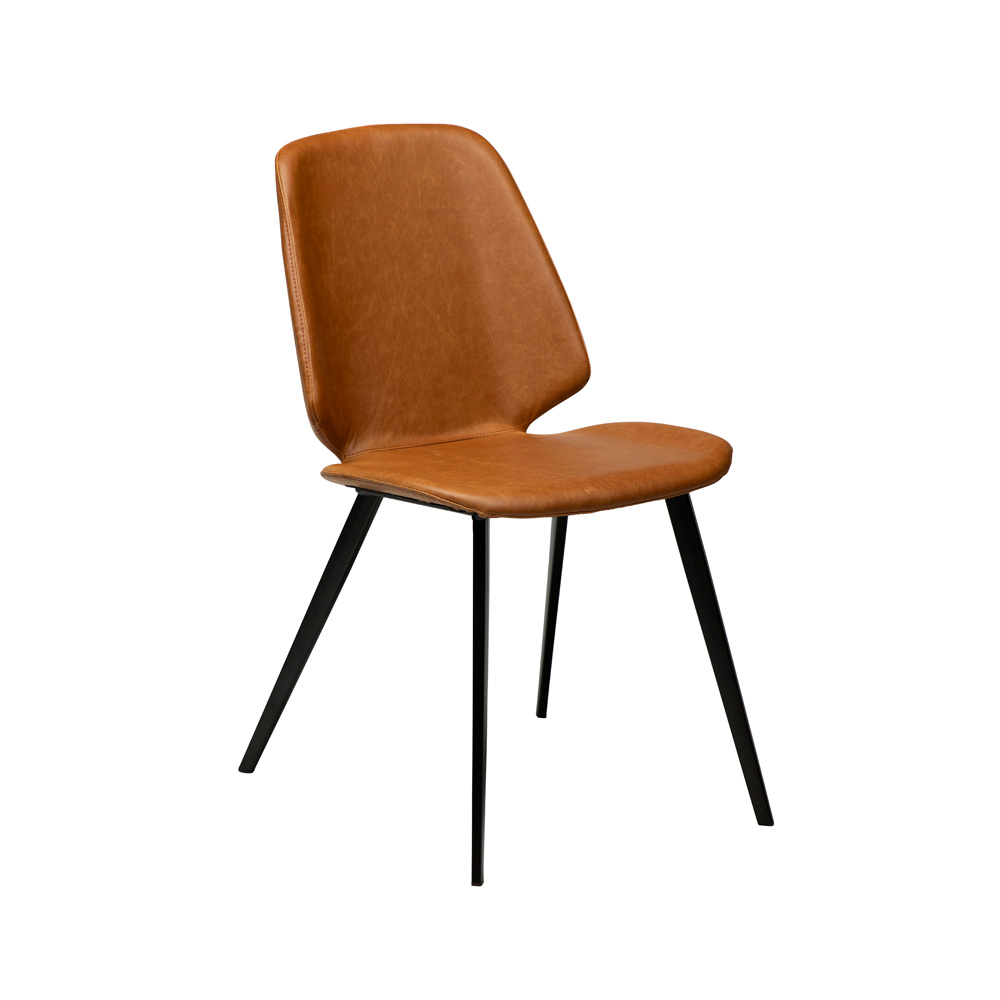 Danform_SWING_CHAIR_RAVINTOLATUOLI_KAHVILATUOLI_NEUVOTTELUTUOLI_vintage_light_brown_art_leather_w_black_metal_legs_01 - Edella
