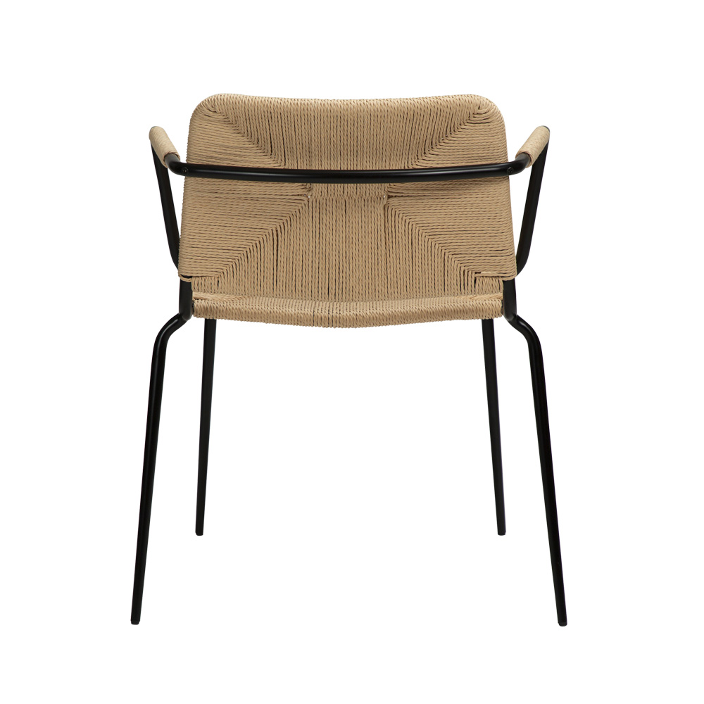 Danform_Stiletto_armchair_ravintolatuoli_kahvilatuoli_natural_käsinojallinen_putkijaloilla_paperinaru_punottu_istuin_04 - Edella