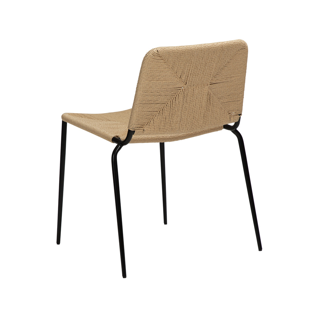 Danform_Stiletto_chair_ravintolatuoli_kahvilatuoli_natural_käsinojaton_putkijaloilla_paperinaru_punottu_istuin_05 - Edella