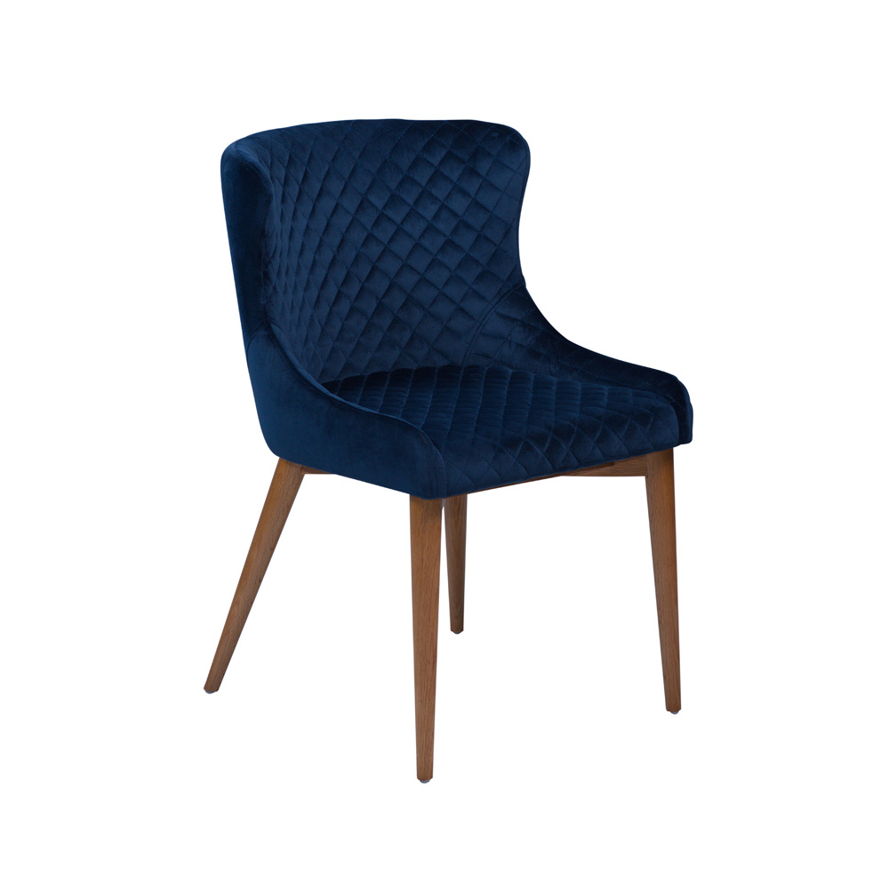Danform_VETRO_CHAIR_midnight_blue_velvet_w_oak_legs_01 - Edella Danform VETRO CHAIR midnight blue velvet / oak legs
