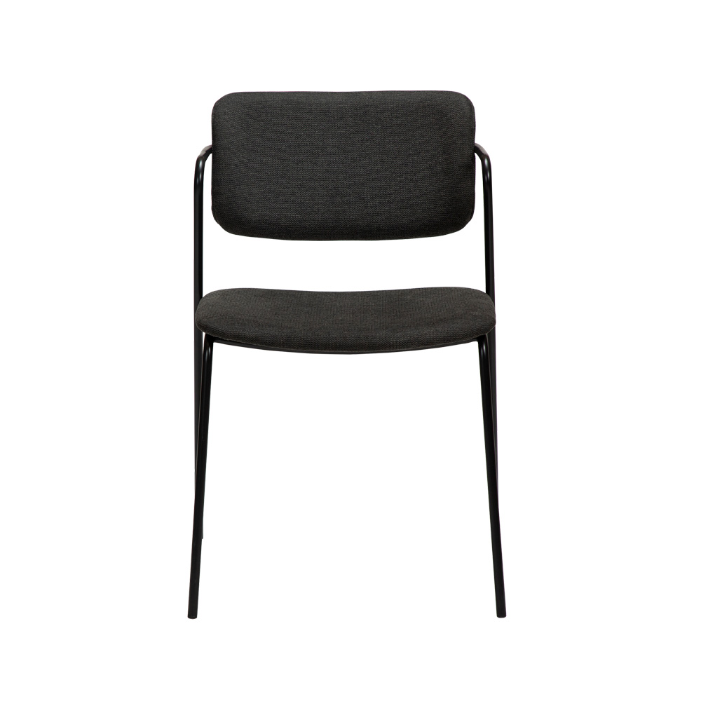 Danform_Zed_chair_ravintolatuoli_kahvilatuoli_kangas_Crow_black_käsinojallinen_putkijaloilla_02 - Edella