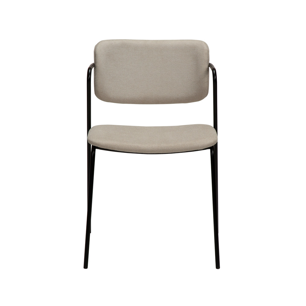 Danform_Zed_chair_ravintolatuoli_kahvilatuoli_kangas_Desert_sand_käsinojallinen_putkijaloilla_02 - Edella