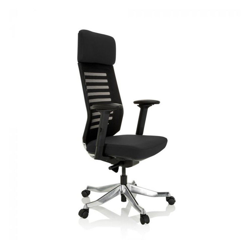 HJH_Office_Asgon_johtajantuoli_työtuoli_toimistotuoli_musta_synchro-mekanismi_verhoiltu_istuinpehmuste_verkkoselkänoja_niskatuki_04 - Edella
