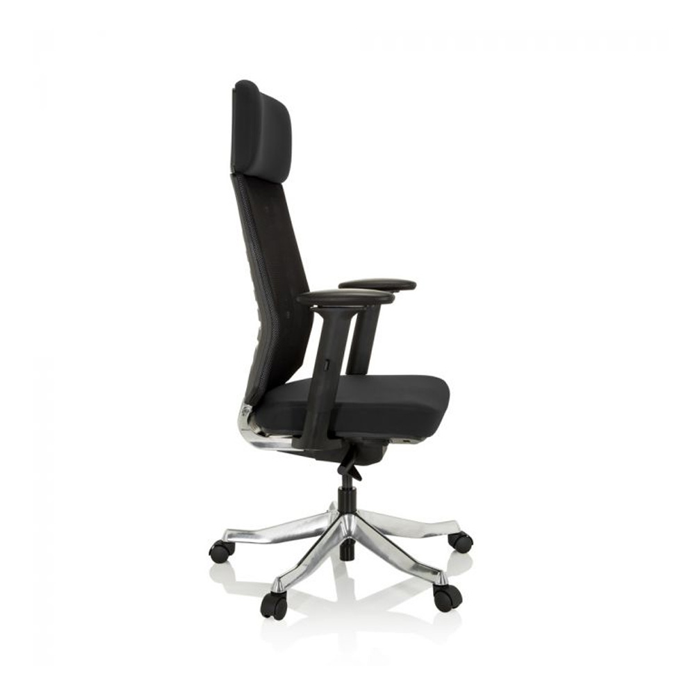 HJH_Office_Asgon_johtajantuoli_työtuoli_toimistotuoli_musta_synchro-mekanismi_verhoiltu_istuinpehmuste_verkkoselkänoja_niskatuki_05 - Edella