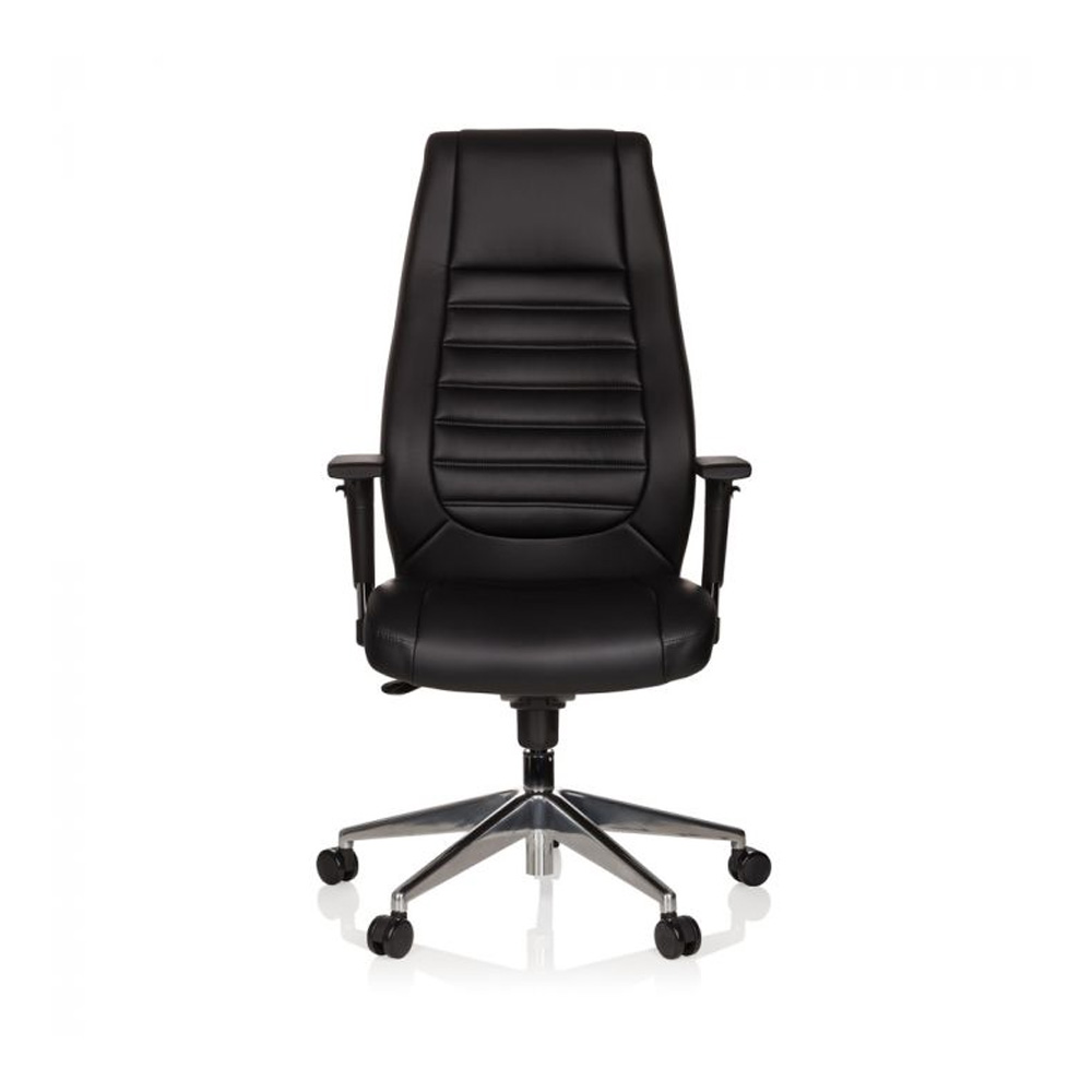 HJH_Office_Vitoro_työtuoli_toimistotuoli_etätyötuoli_neuvottelutuoli_musta_korkea_selkänoja_nahkatuoli_01 - Edella