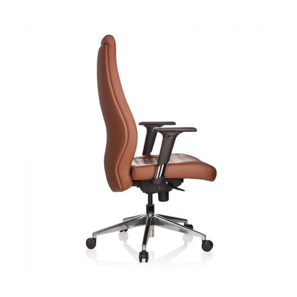 HJH_Office_Vitoro_työtuoli_toimistotuoli_etätyötuoli_neuvottelutuoli_ruskea_korkea_selkänoja_nahkatuoli_05 - Edella