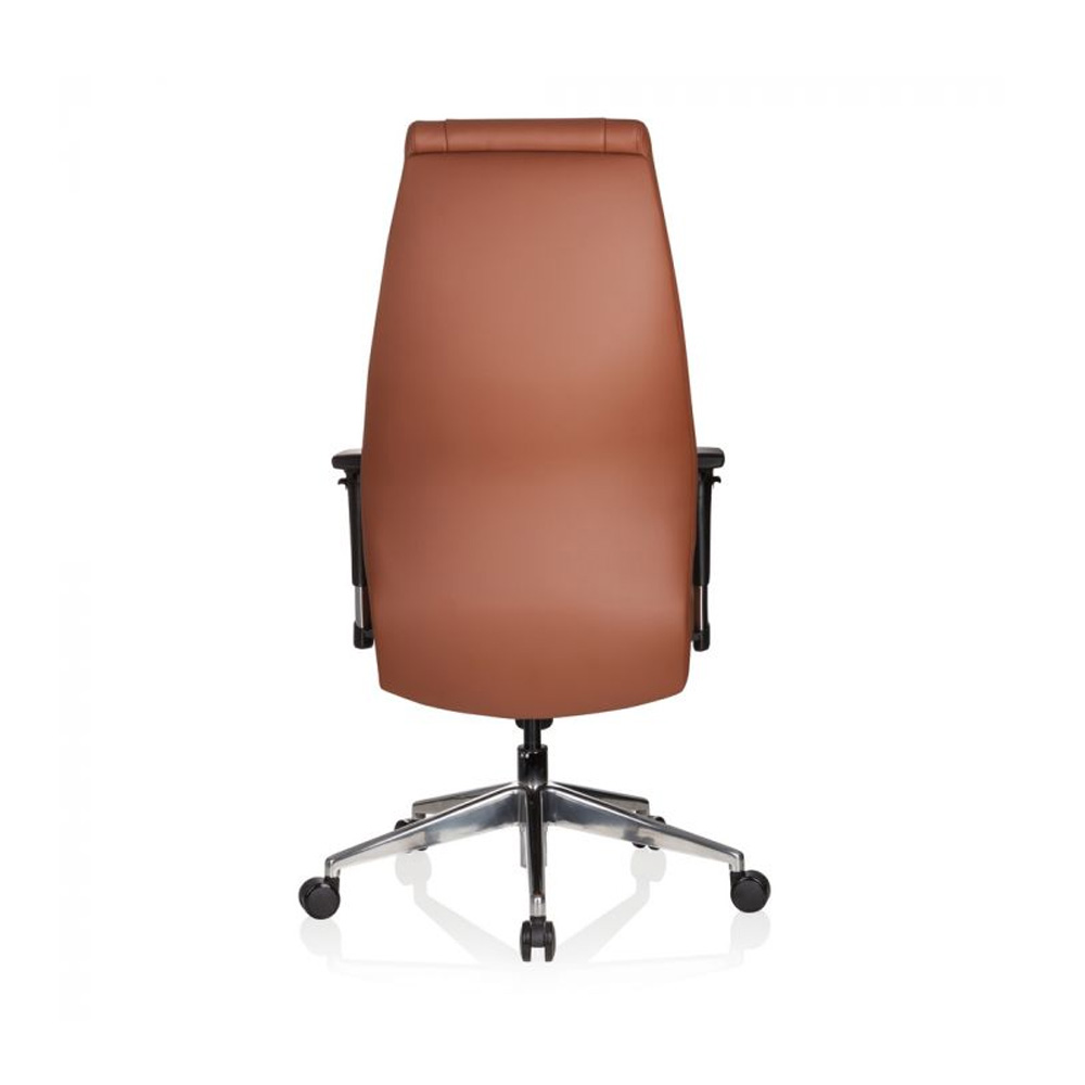 HJH_Office_Vitoro_työtuoli_toimistotuoli_etätyötuoli_neuvottelutuoli_ruskea_korkea_selkänoja_nahkatuoli_09 - Edella