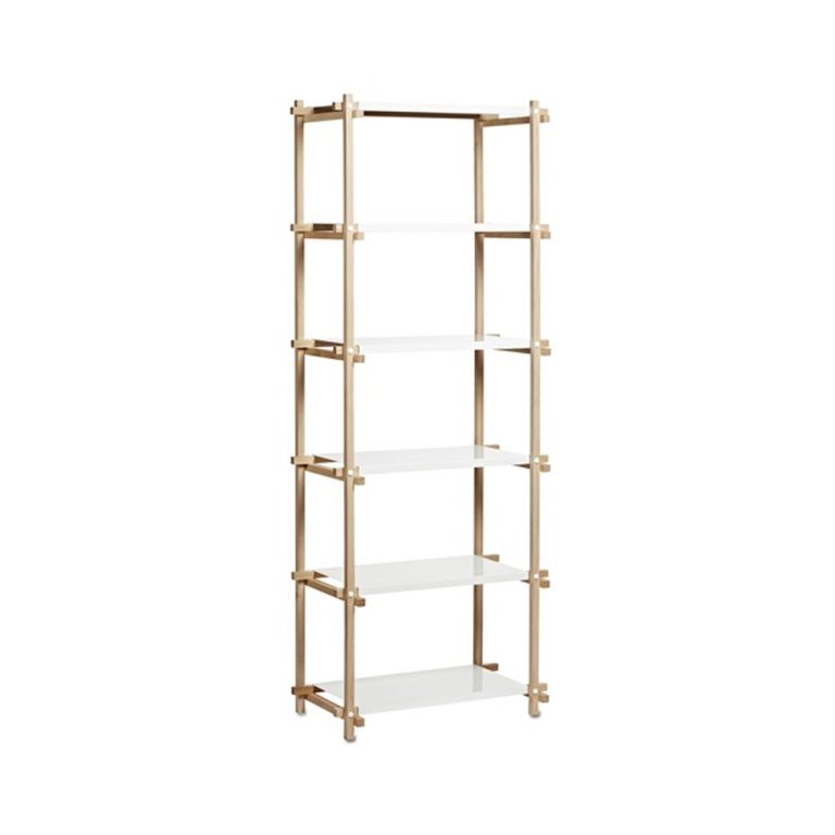 Hay Woody Column kapea korkea hyllykkö teräshyllyt, puurunko