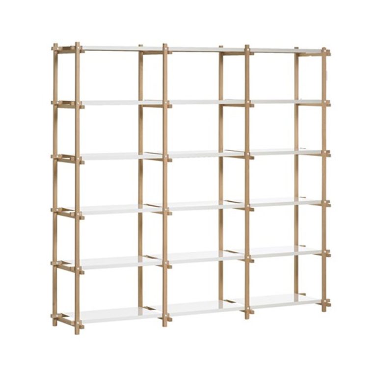 Hay Woody leveä korkea hyllykkö teräshyllyt, puurunko