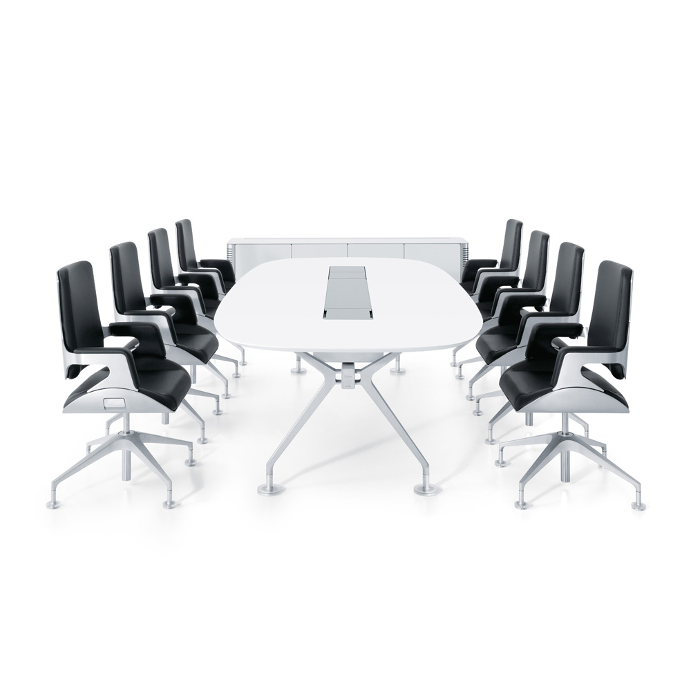 Interstuhl_Silver_151S_neuvottelutuoli_kokoustuoli_asiakastuoli_harjattu_alumiini_musta_nahka_05 - Edella