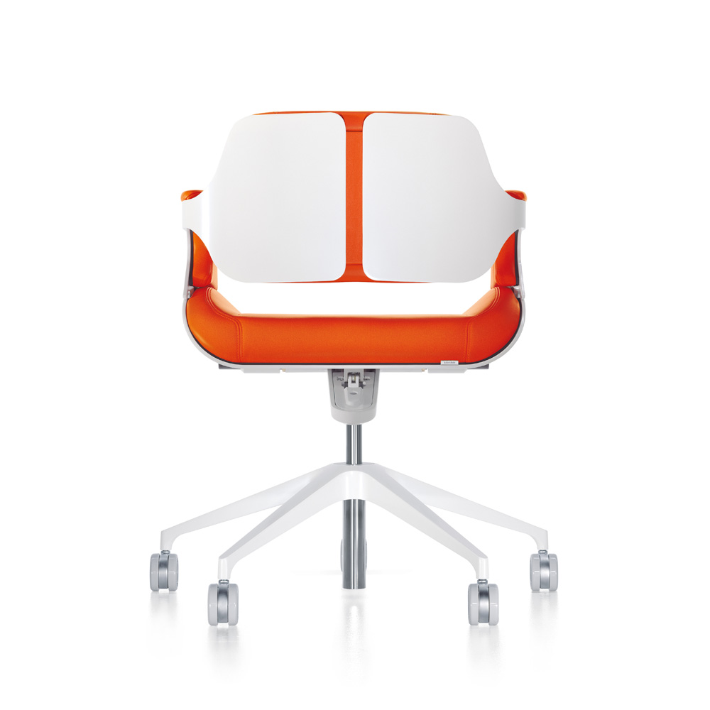 Interstuhl_Silver_162S_työtuoli_toimistotuoli_synchro-mekanismi_kokoustuoli_neuvottelutuoli_maalattu_valkoinen_oranssi_nahka_03 - Edella