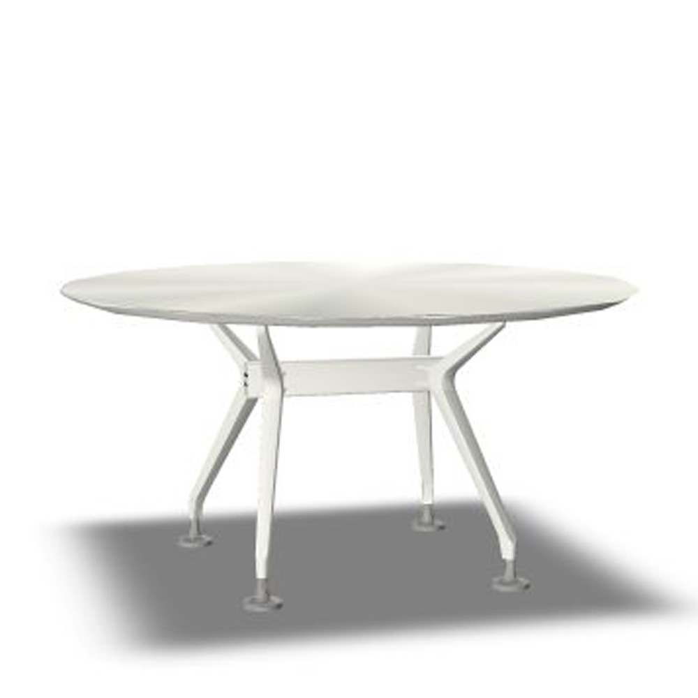 Interstuhl_Silver_854S_pyöreä_Minerale_Cocon_White_kokouspöytä_neuvottelupöytä_01 - Edella