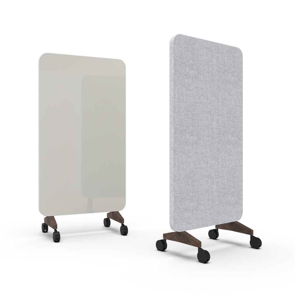 Lintex_Mood_Fabric_Mobile_1000x 960_akustinen_lattiasermi_lattiaseinäke_kirjoitustaulu_puujaloilla_pyörillä_liikuteltava_pähkinä_06 - Edella