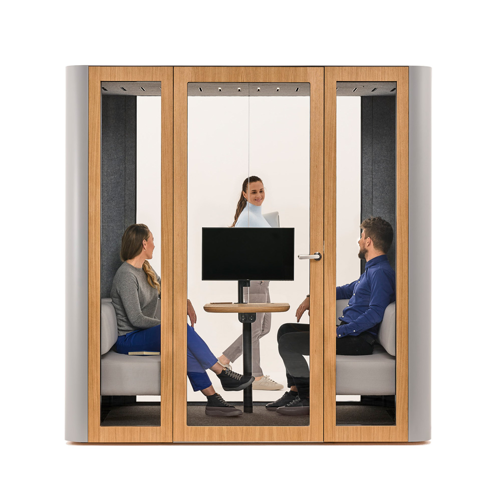 MuteDesign_Space_L_ilmastoitu_vetäytymistila_hiljainen_huone_neljälle_hengelle_tila_tilassa_kokoushuone_06 - Edella