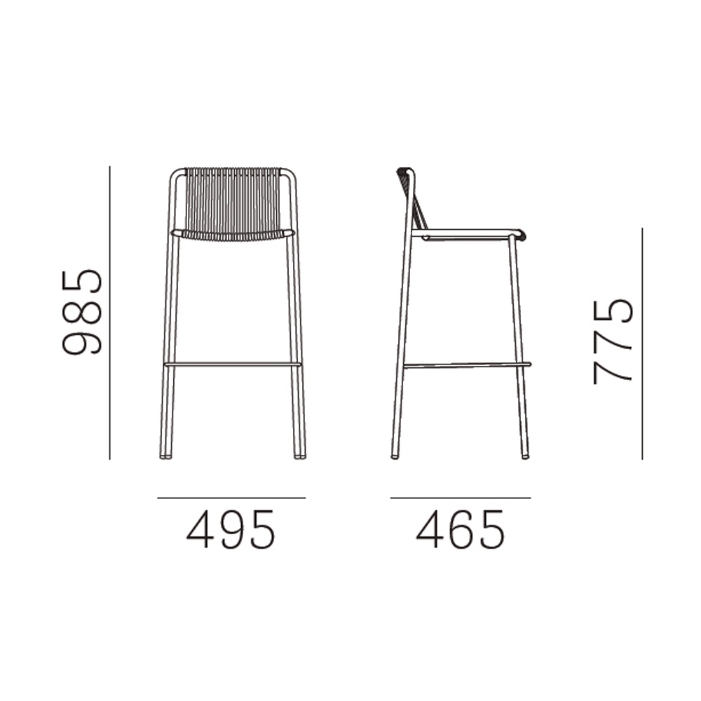Pedrali_Tribeca_3668_Baarituoli_terästuoli_PVC-nauhoilla_kahvilatuoli_ravintolatuoli_terassituoli_ulkotuoli_ulkotiloihin_13 - Edella