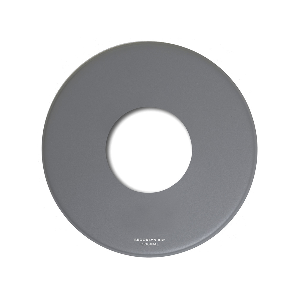 Prima_office_BROOKLYN_BIN_BL60_harmaa_kierrätysastian_roskakorin_kansi_pyöreällä_aukolla_01 - Edella