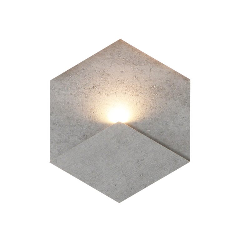 Siinne Heksagon valoelementti seinäpaneeli vaaleanharmaa