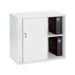 Toplux_liukuovikaappi_matala_mappikaappi_säilytyskaappi_taustakaappi_toimistoon_mapeille_01 - Edella Toplux VSD 800H liukuovikaappi