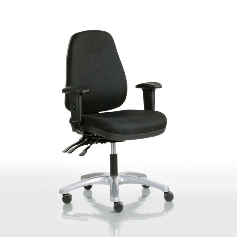 Toplux Team 11 työtuoli käsinojilla, musta