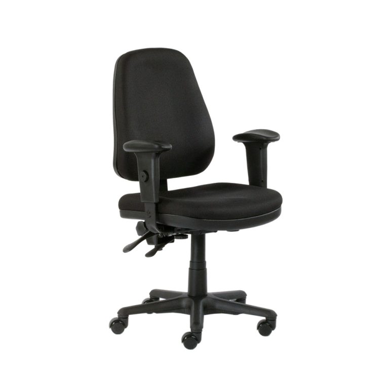 Toplux Team 9+työtuoli käsinojilla, musta