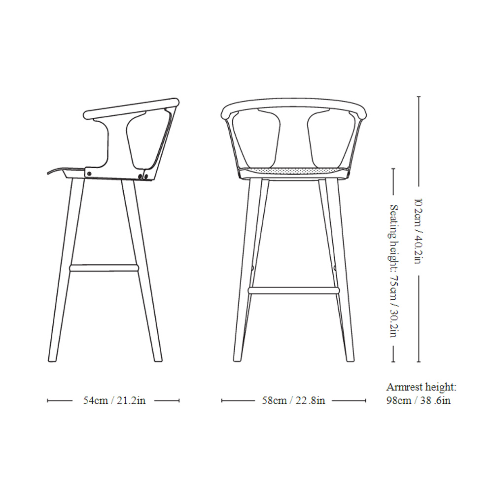 &Tradition_IN_BETWEEN_BAR_STOOL_SK10_korkea_baarituoli_puutuoli_tammituoli_istuinpehmusteella_osaverhoiltu_07 - Edella &Tradition In Between korkea baarituoli SK10