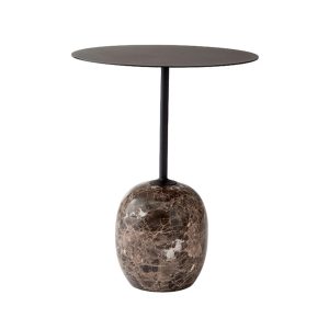 &Tradition Lato LN8 Warm Black powder coated steel top with Emparador marble base