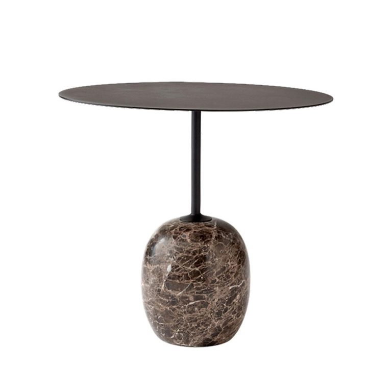 &Tradition Lato LN9 Warm Black powder coated steel top with Emparador marble base