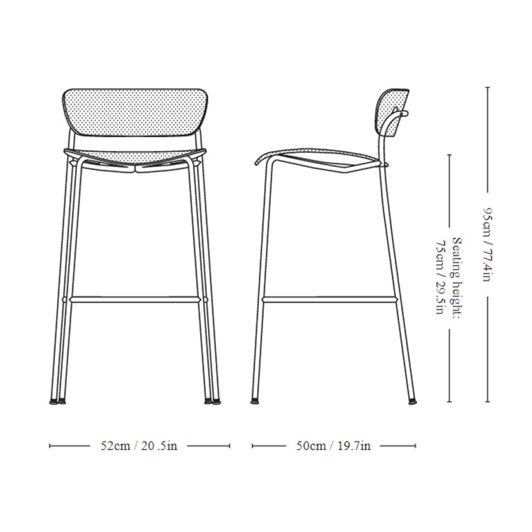 &Tradition Pavilion Barstoolr AV15 korkea baarituoli