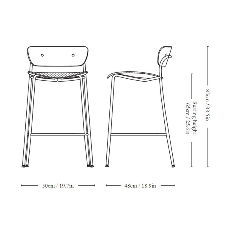 &Tradition Pavilion Barstoolr AV8 matala baarituoli