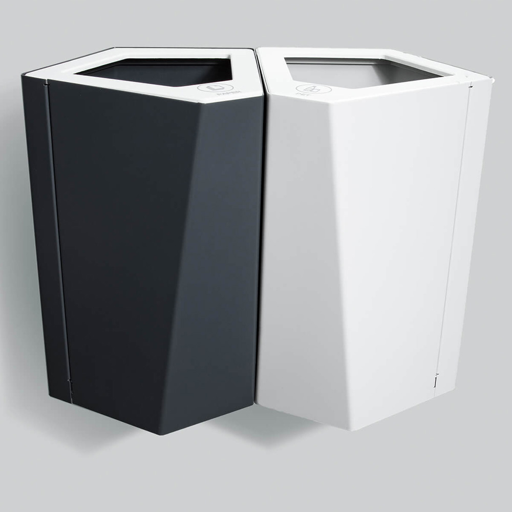 Trece_Kite_Mini_pieni_kierrätysastia_roska-astia_roskakori_seinälle_seinäänkiinnitettävä_05 - Edella Trece Kite Mini seinälle