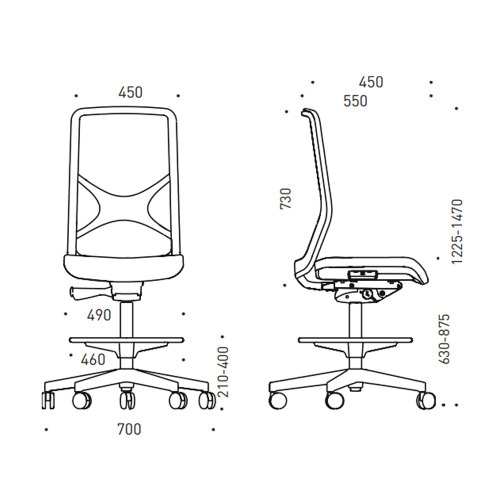 Wind_Knitted_Mesh_high_työtuoli_korkea_työtuoli_toimistotuoli_kassatuoli_jalkarenkaalla_11 - Edella